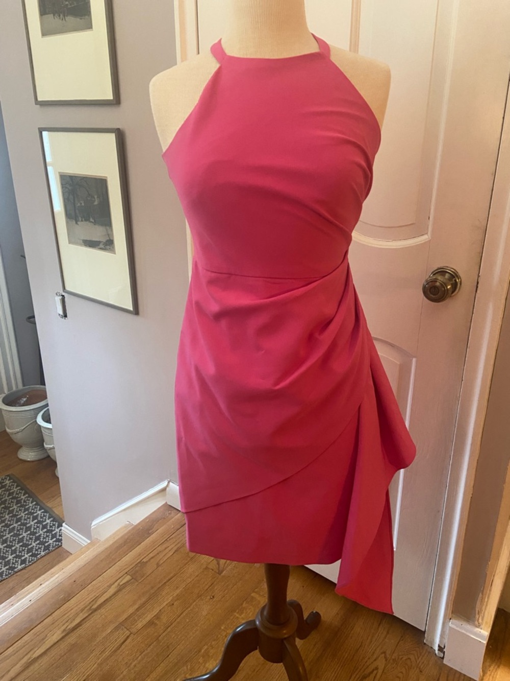 Vince Camuto Fuchsia Halter Sheath Dress